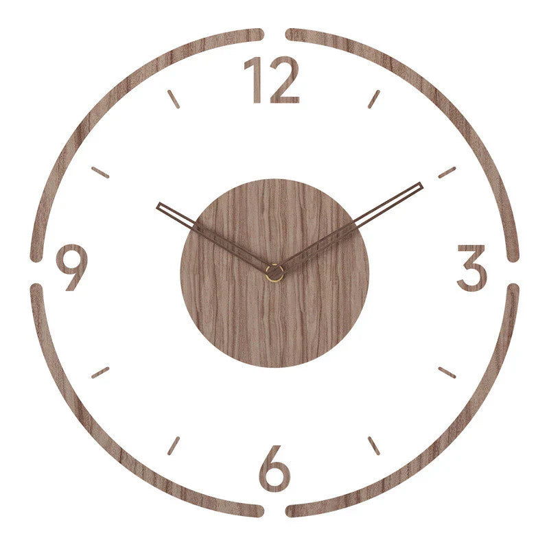 Nordic Minimalist Wooden Wall Clock – Modern & Stylish Home Decor