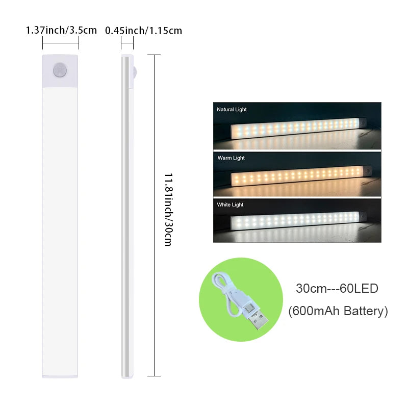 LED Motion Sensor Lights | Wireless and Rechargeable | Hands-Free | Energy-Saving