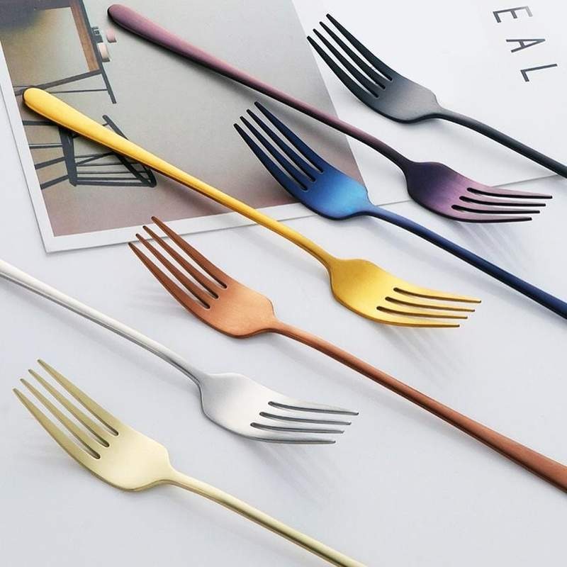 Vibrant Glossy Flatware Set – 16 or 32 Piece Modern Cutlery Set with Reusable Straws, Elegant Dining Utensils