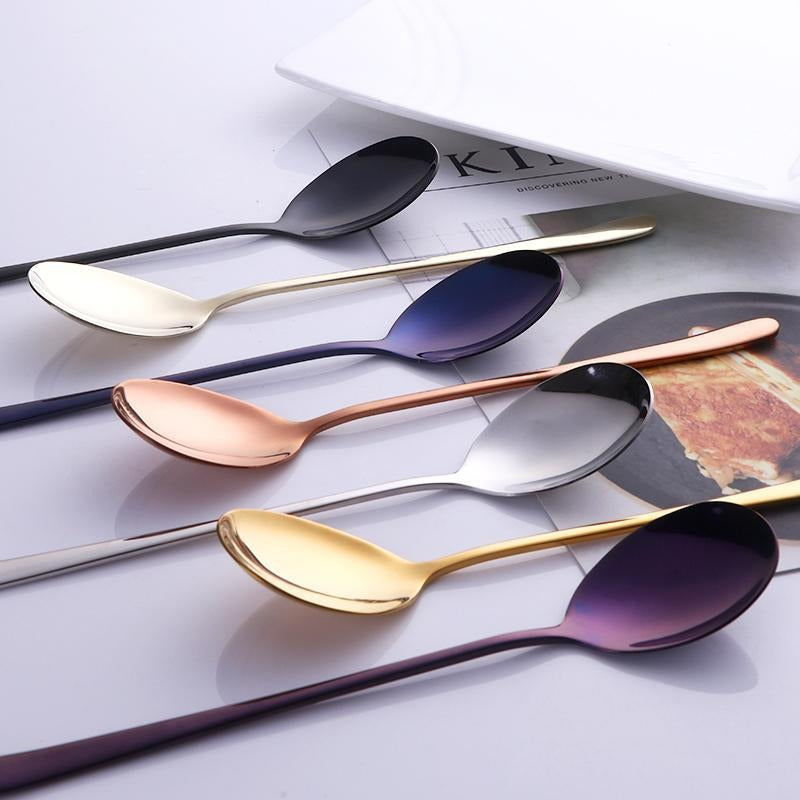 Vibrant Glossy Flatware Set – 16 or 32 Piece Modern Cutlery Set with Reusable Straws, Elegant Dining Utensils