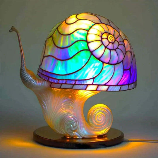 Lampe de table en vitrail charmante – Éclairage élégant et intemporel