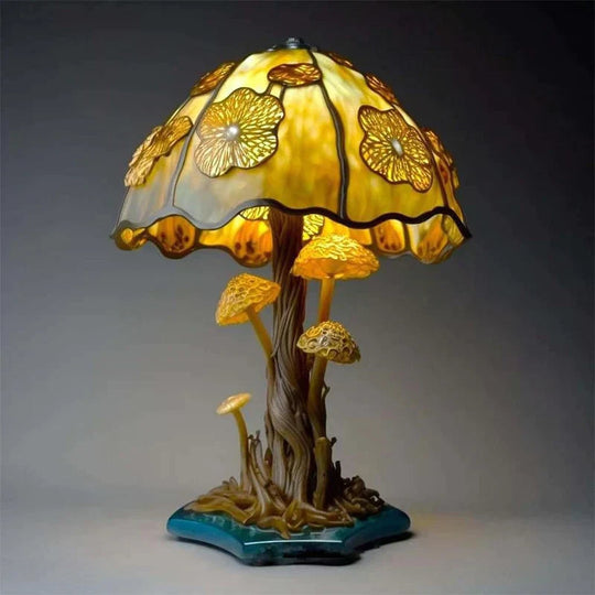 Lampe de table en vitrail charmante – Éclairage élégant et intemporel