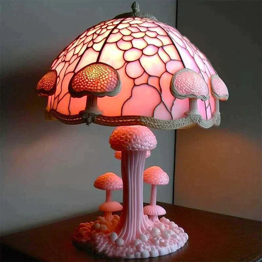 Lampe de table en vitrail charmante – Éclairage élégant et intemporel