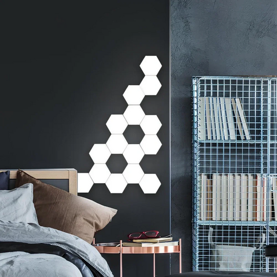 Customizable LED Wall Panels with 16 Million Colors and Music Sync – Hexagonal Design for Creative Lighting