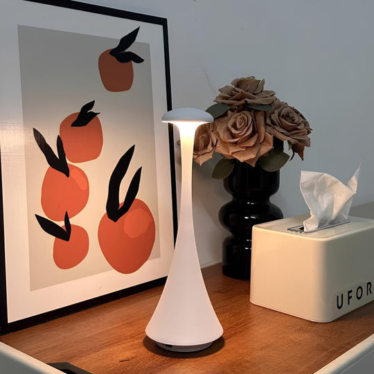 Modern Dimmable Touch Control Table Lamp – Rechargeable Aluminum Design with Adjustable Brightness and Versatile Lighting Colors